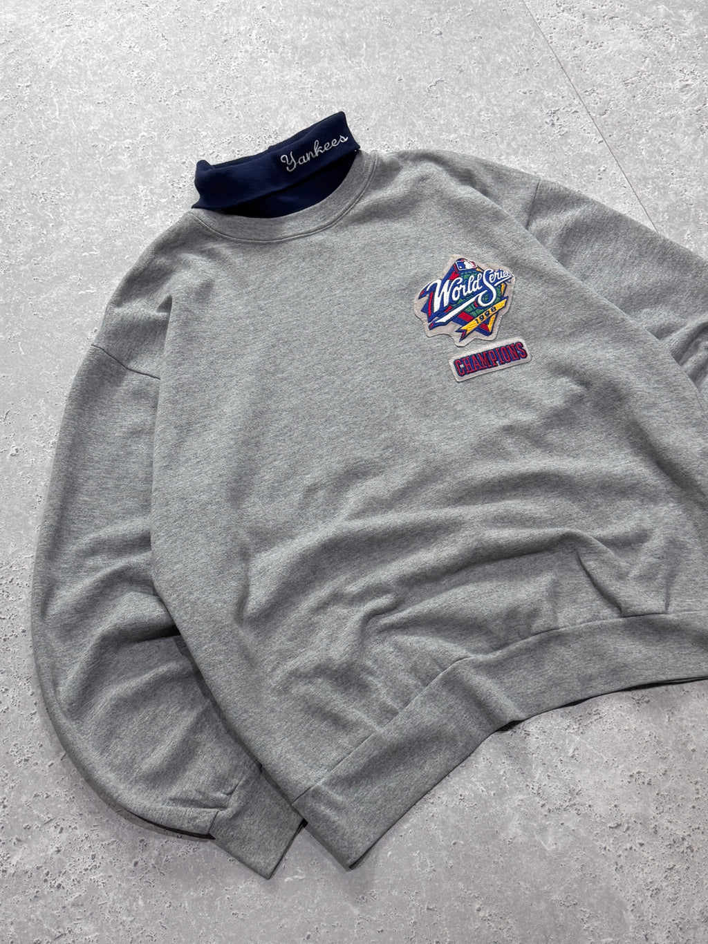 Vintage 1998 New York Yankees World Series Mock Neck Sweater (L)