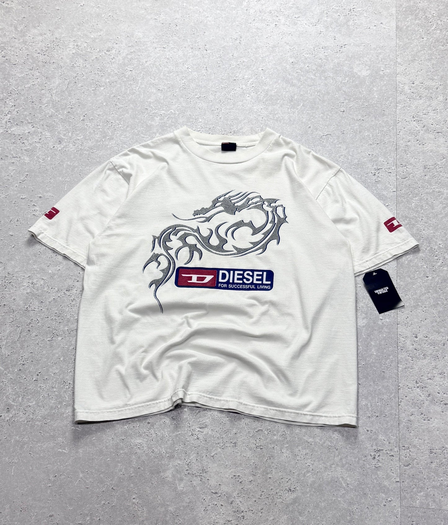 Vintage 2000s Diesel Dragon Tee (L)