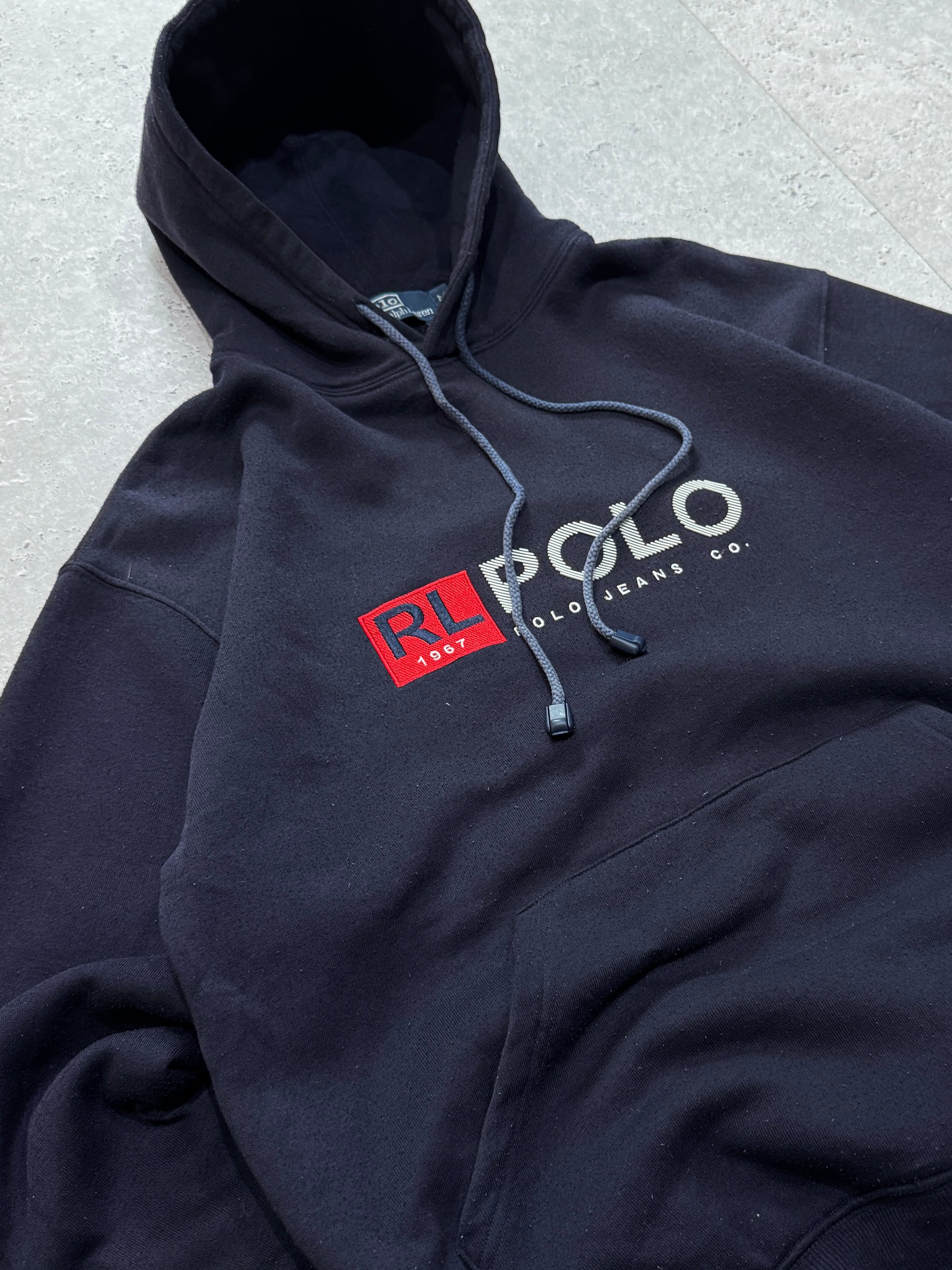 Vintage Polo Ralph Lauren Spellout Hoodie (M)