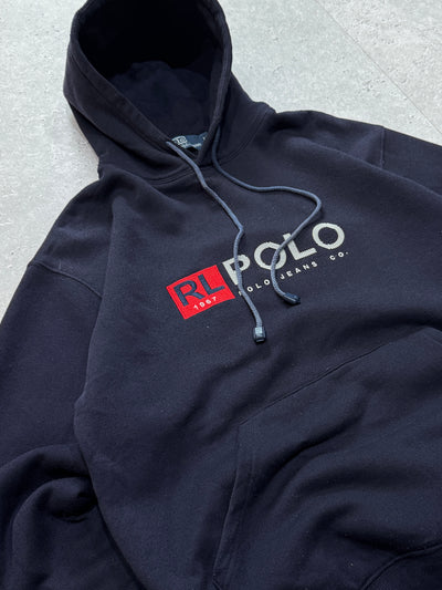 Vintage Polo Ralph Lauren Spellout Hoodie (M)