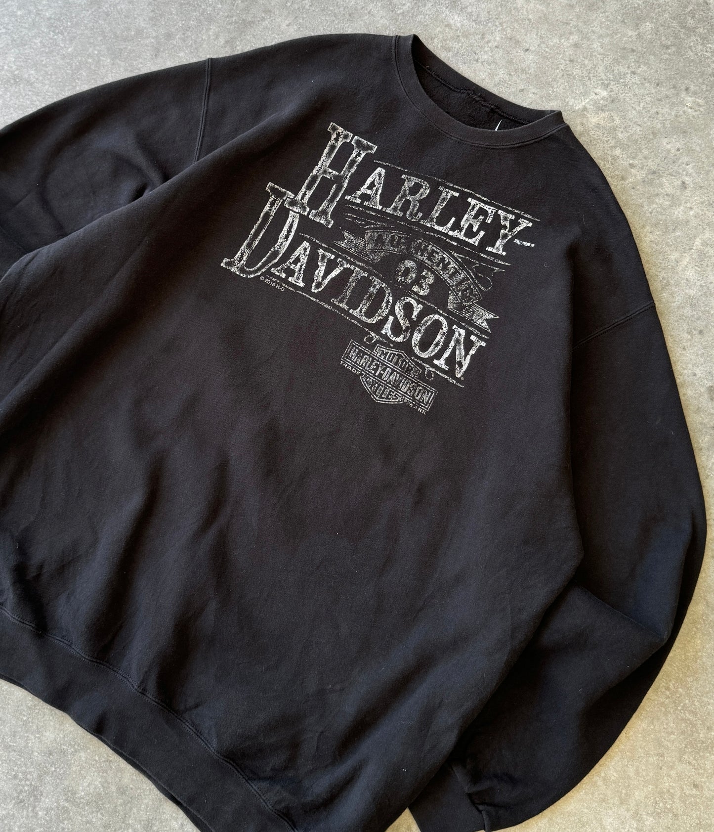 Vintage Harley Davidson Logo Sweater (2XL)