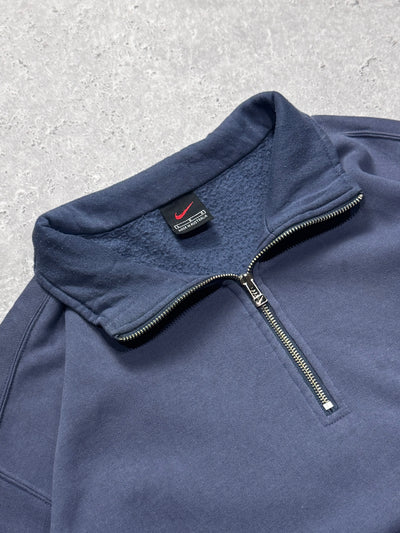 Vintage 2000s Nike Embroidered Quarter Zip Sweater (L)