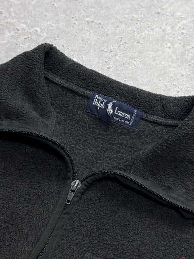 Vintage 90s Polo Ralph Lauren Fleece Quarter Zip Sweater (L)