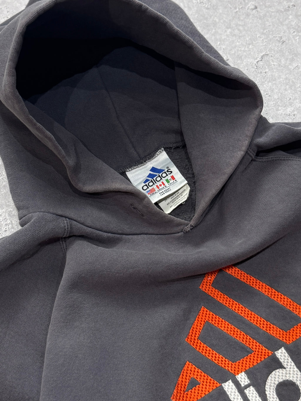 Vintage 90s Adidas Embroidered Heavyweight Hoodie (XL)