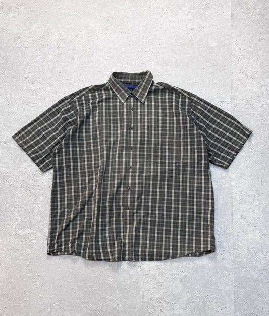 Vintage 2000s Plaid Button Up Shirt (XL)