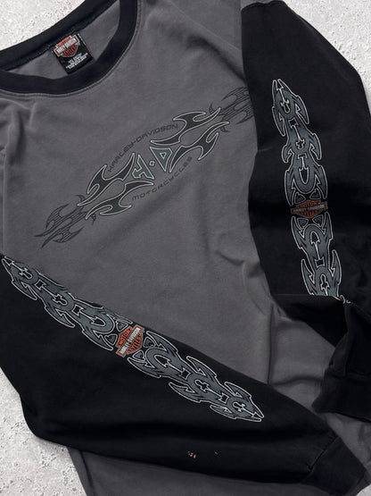 Vintage 90s Harley Davidson Tribal Long Sleeve Tee (XL)
