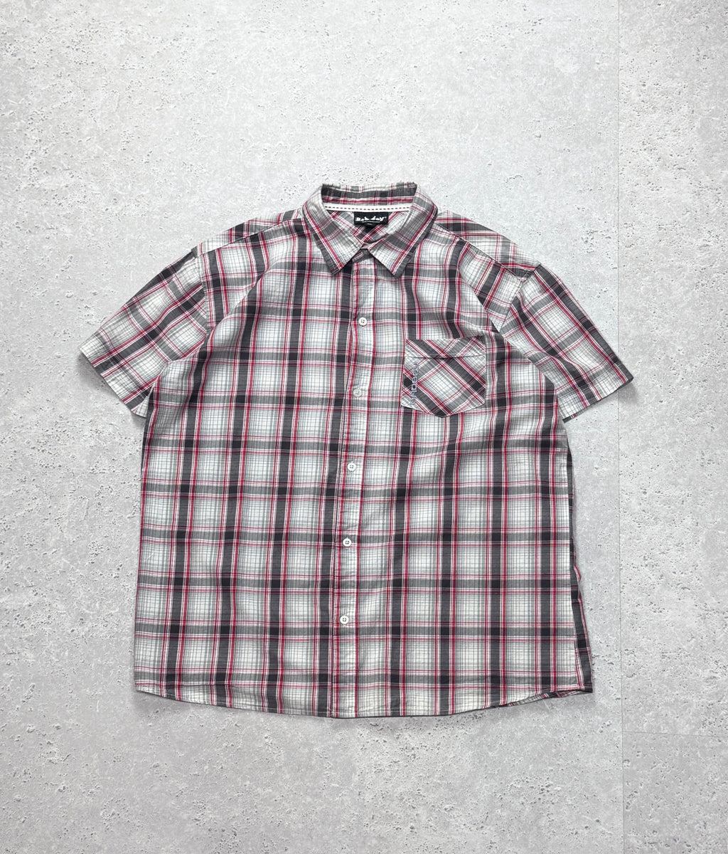 Vintage Y2K Badboy Plaid Button Up Shirt (L)
