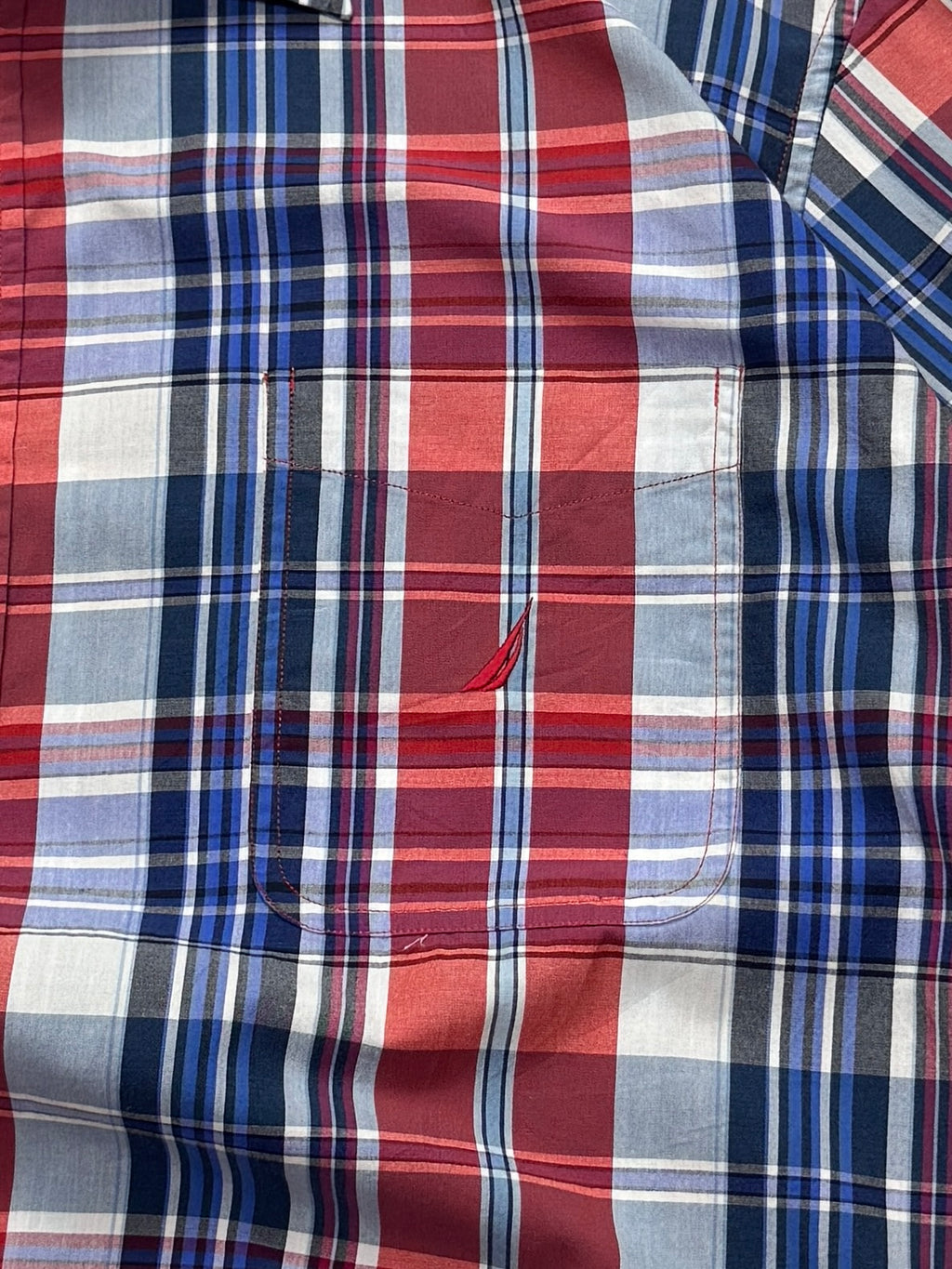 Vintage 2000s Nautica Plaid Button Up Shirt (2XL)