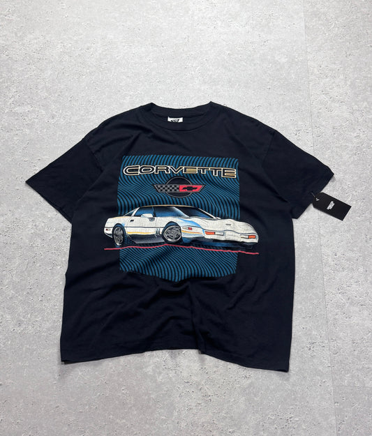 Vintage 80s Corvette Streetwear Car Graphic Tee (L)