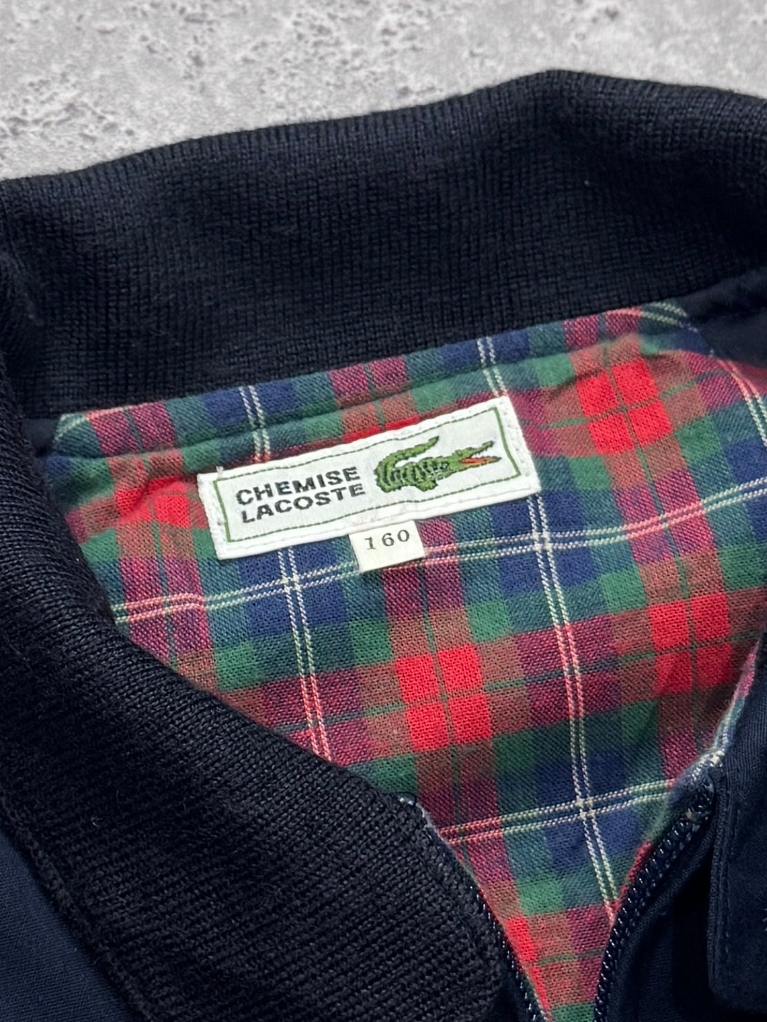 Vintage 2000s Lacoste Plaid Lined Bomber Jacket (S)