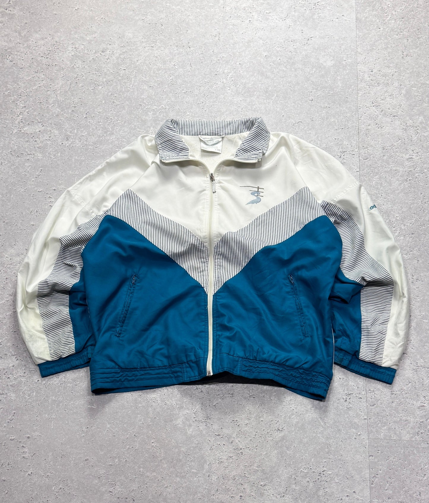 Vintage 90s Adidas Stefan Edberg Tennis Windbreaker Jacket (XL)