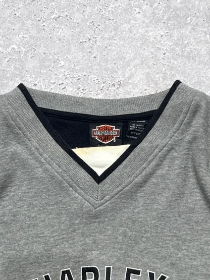 Vintage 2000s Harley Davidson Embroidered Jersey Tee (2XL)