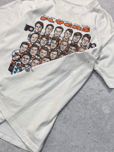 Vintage 1997 Philadelphia Flyers Stanley Cup NHL Characture Tee (L)