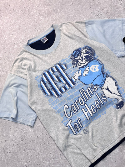 Vintage 90s North Carolina Tar Heels Colour Blocking Tee (XL)