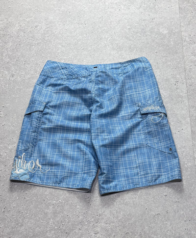 Vintage 2000s Quiksilver Plaid Boardshorts (32")