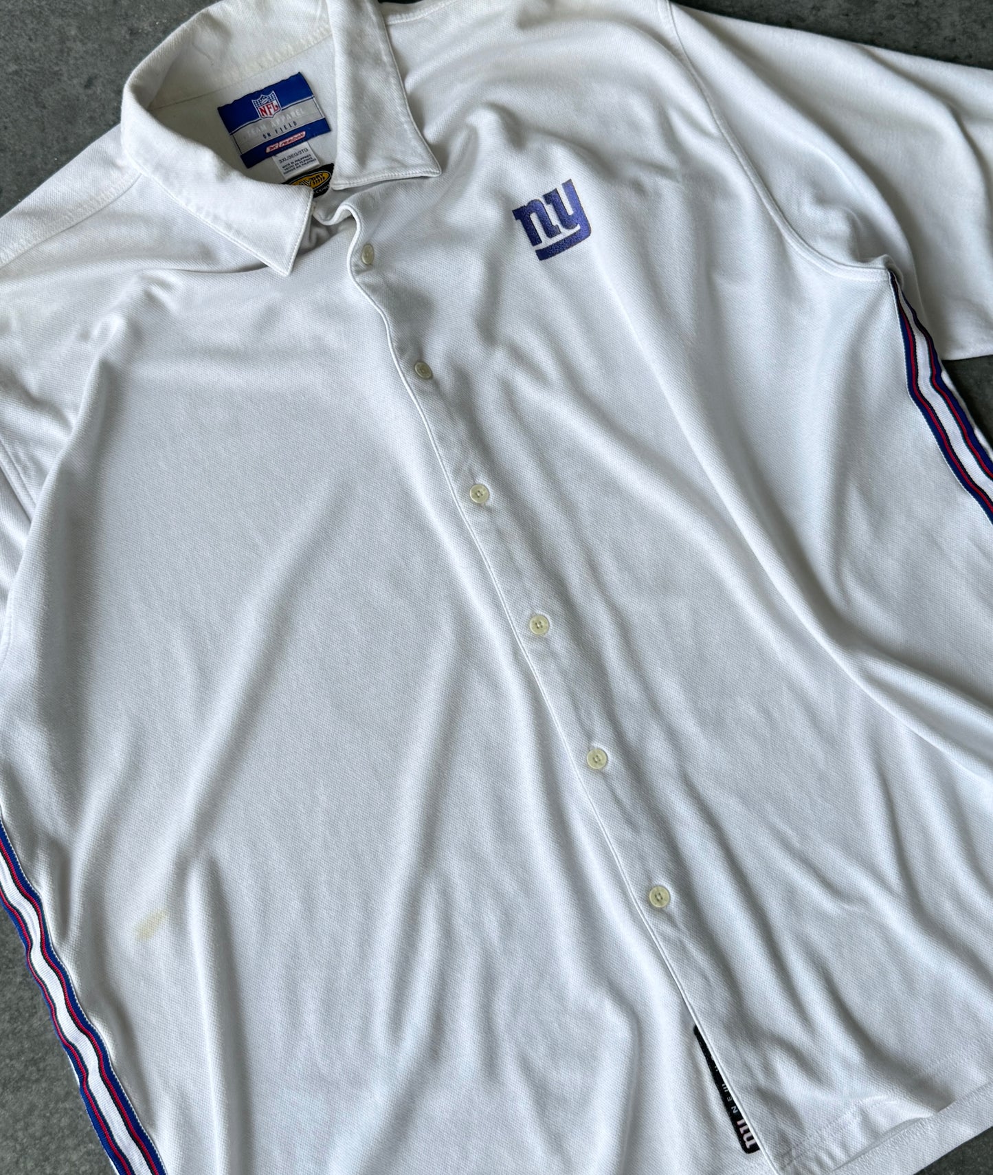 Vintage Y2K New York Giants Button Up Shirt (2XL)