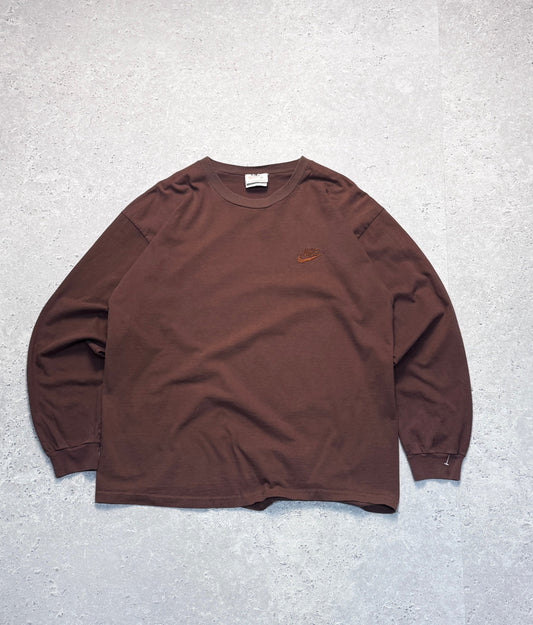 Vintage 90s Nike Embroidered Long Sleeve Tee (L)