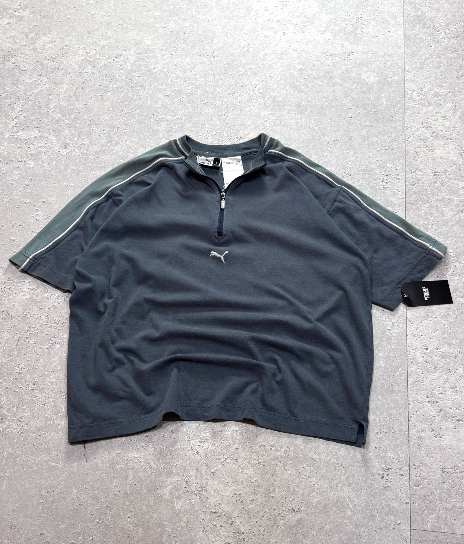 Vintage 2000s Puma Quarter Zip Tee (L)