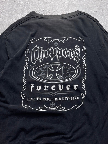 Vintage Faded Choppers Forever Motorcycle Tee (L)
