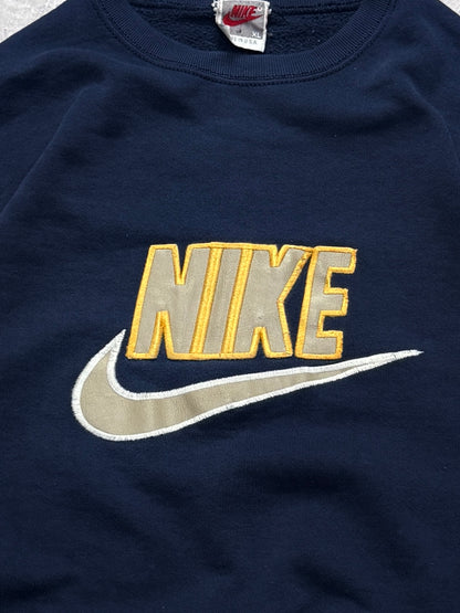 Vintage 90s Nike Embroidered Spellout Sweater (XL)