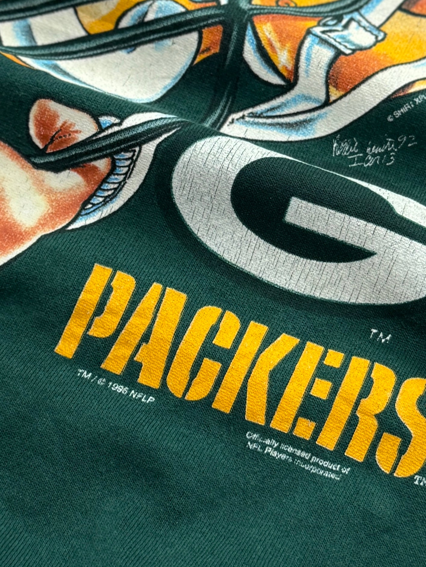 Vintage 90s Greenbay Packers NFL Helmet Sweater (L)