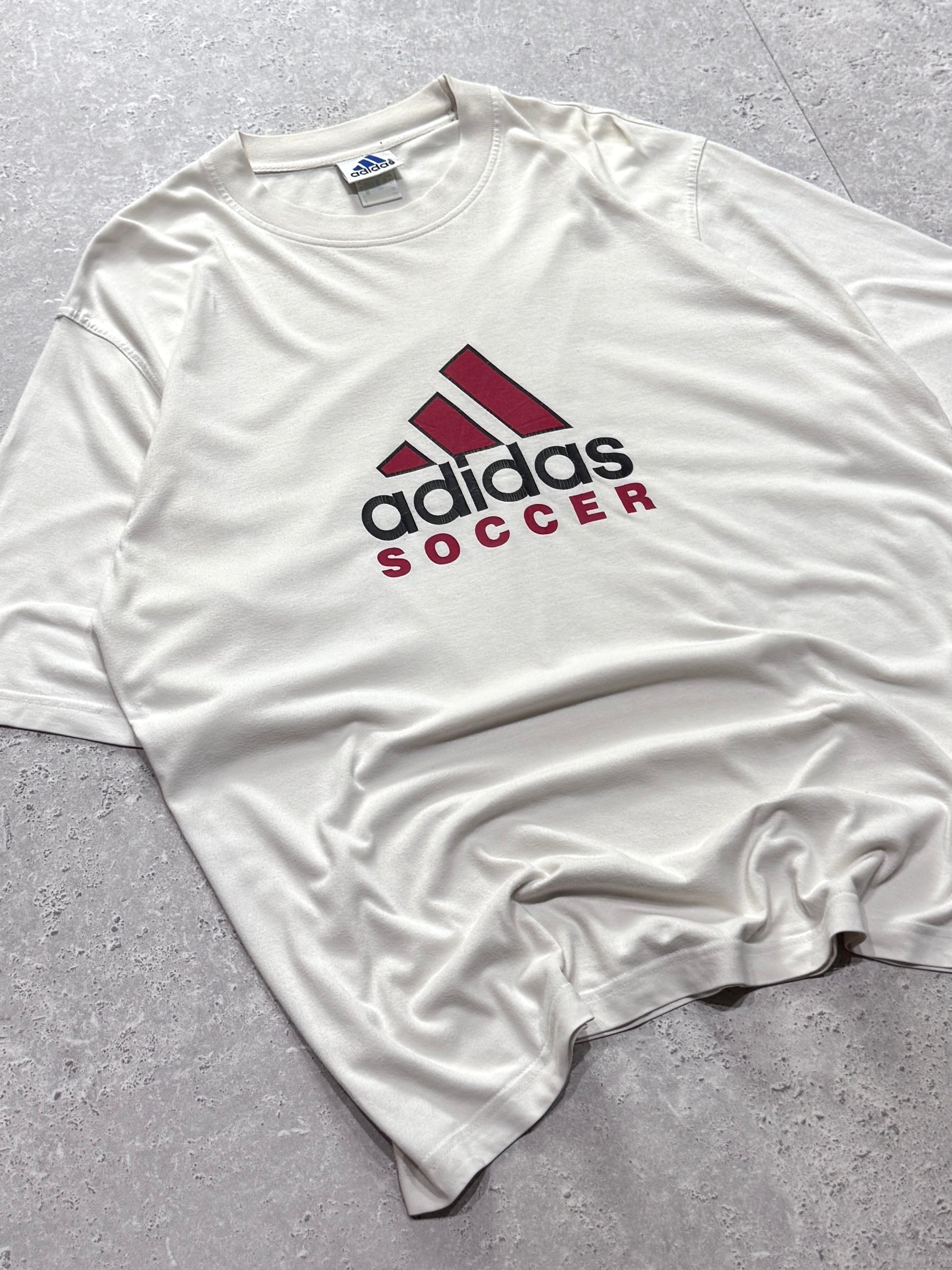 Vintage 90s Adidas Soccer Tee (2XL)