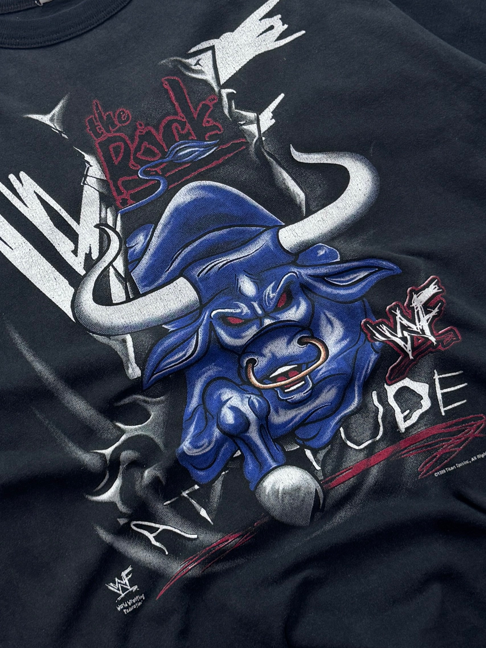 Vintage 1999 The Rock "Brahma Bull" WWF Attitude Era Tee (L)