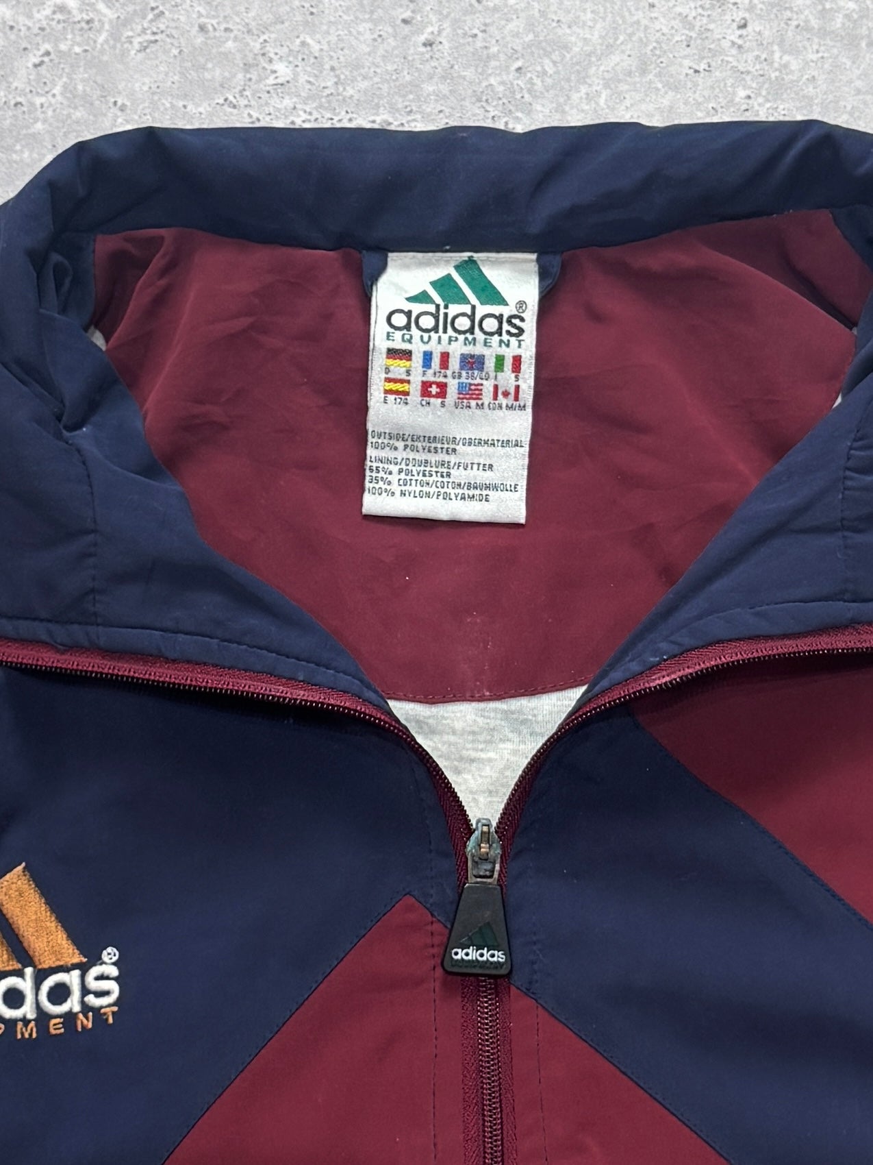 Vintage 90s Adidas Equipment Windbreaker Jacket (XL)