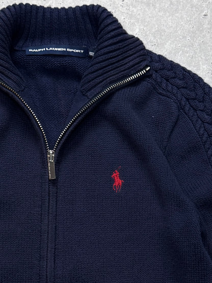 Vintage Ralph Lauren Sport Knitted Zip Up Sweater (S)