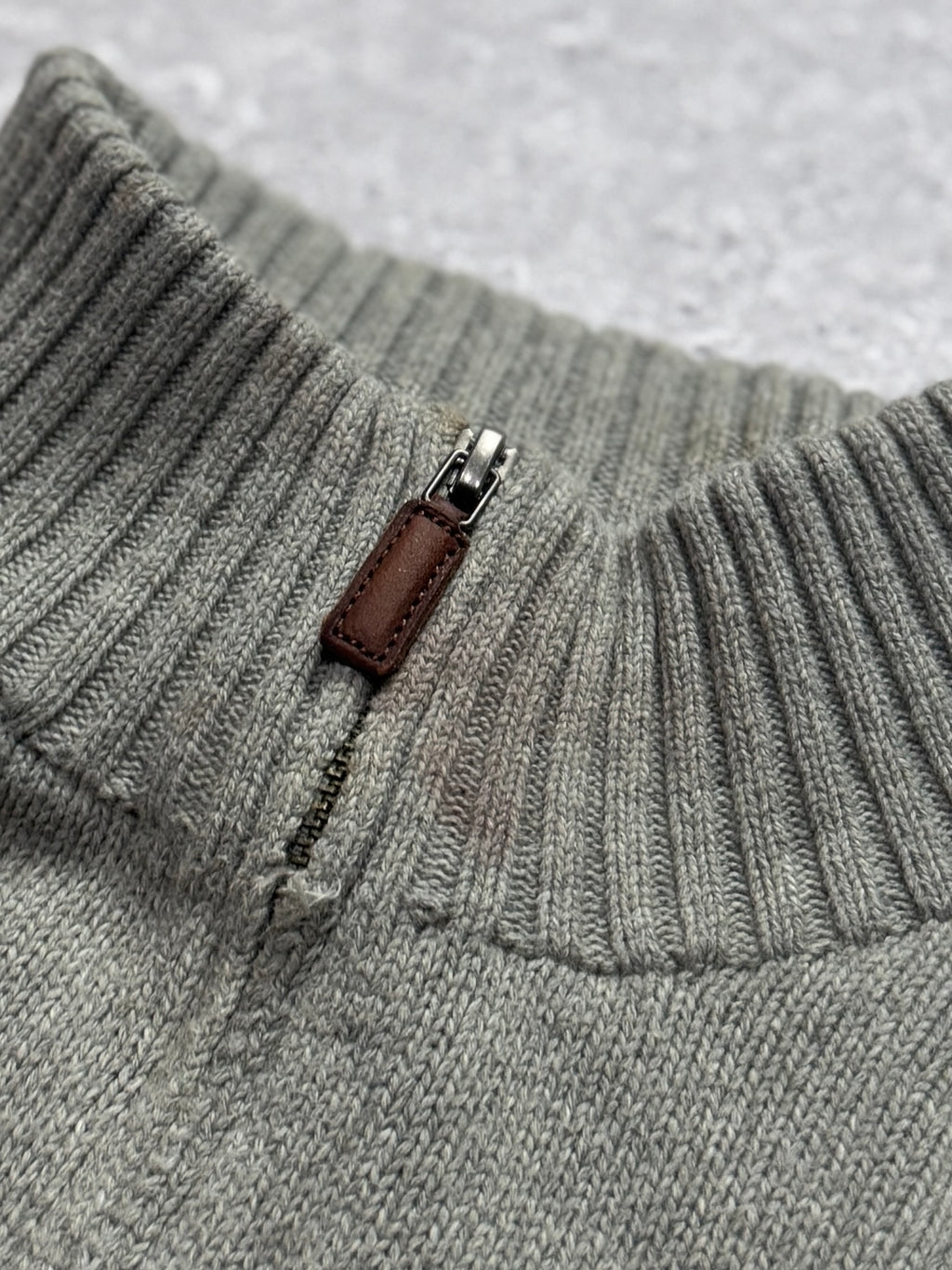 Vintage Polo Ralph Lauren Knitted Quarter Zip Sweater (2XL)