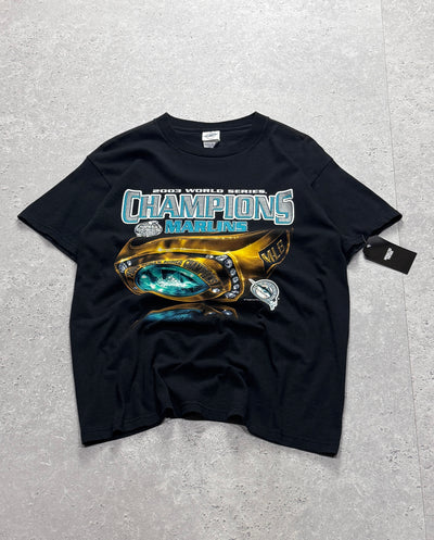 Vintage 2003 Florida Marlins MLB World Series Ring Tee (M)