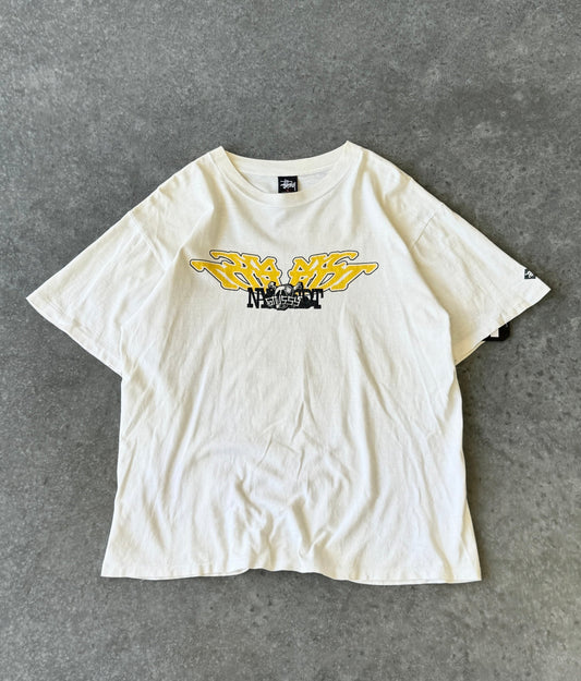 Vintage 90s Stussy Graffiti Streetwear Tee (L)