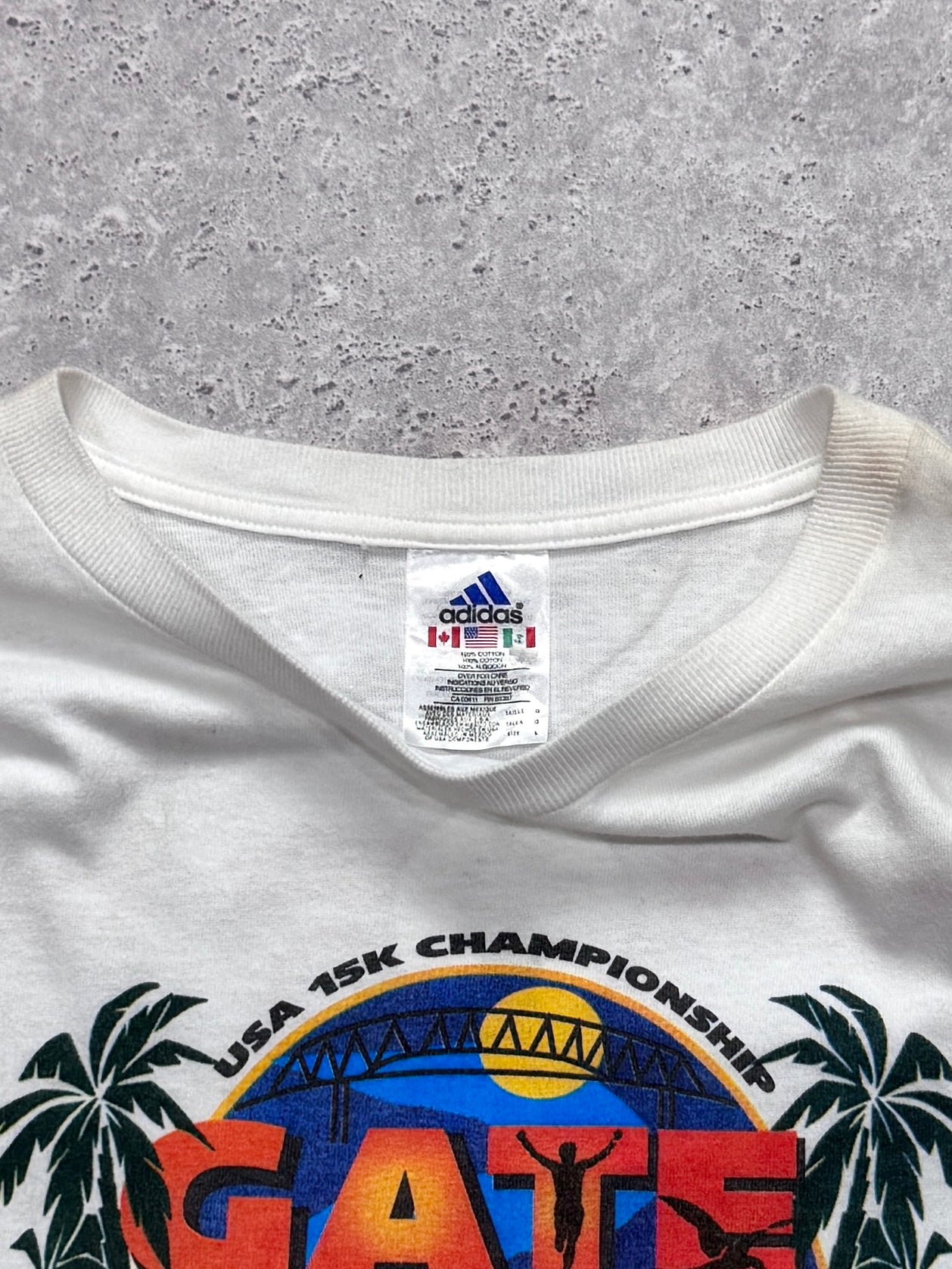 Vintage 2000s Adidas Gate River Run Marathon Tee (XL)