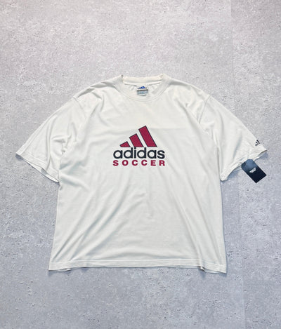 Vintage 90s Adidas Soccer Logo Tee (2XL)