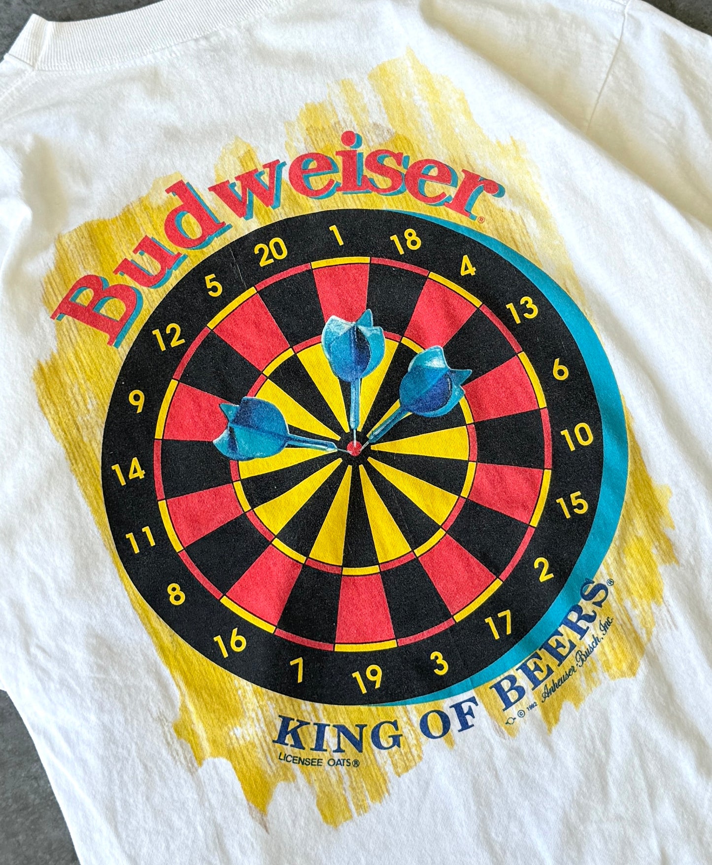 Vintage 90s Budweiser Dart Board Tee (L)