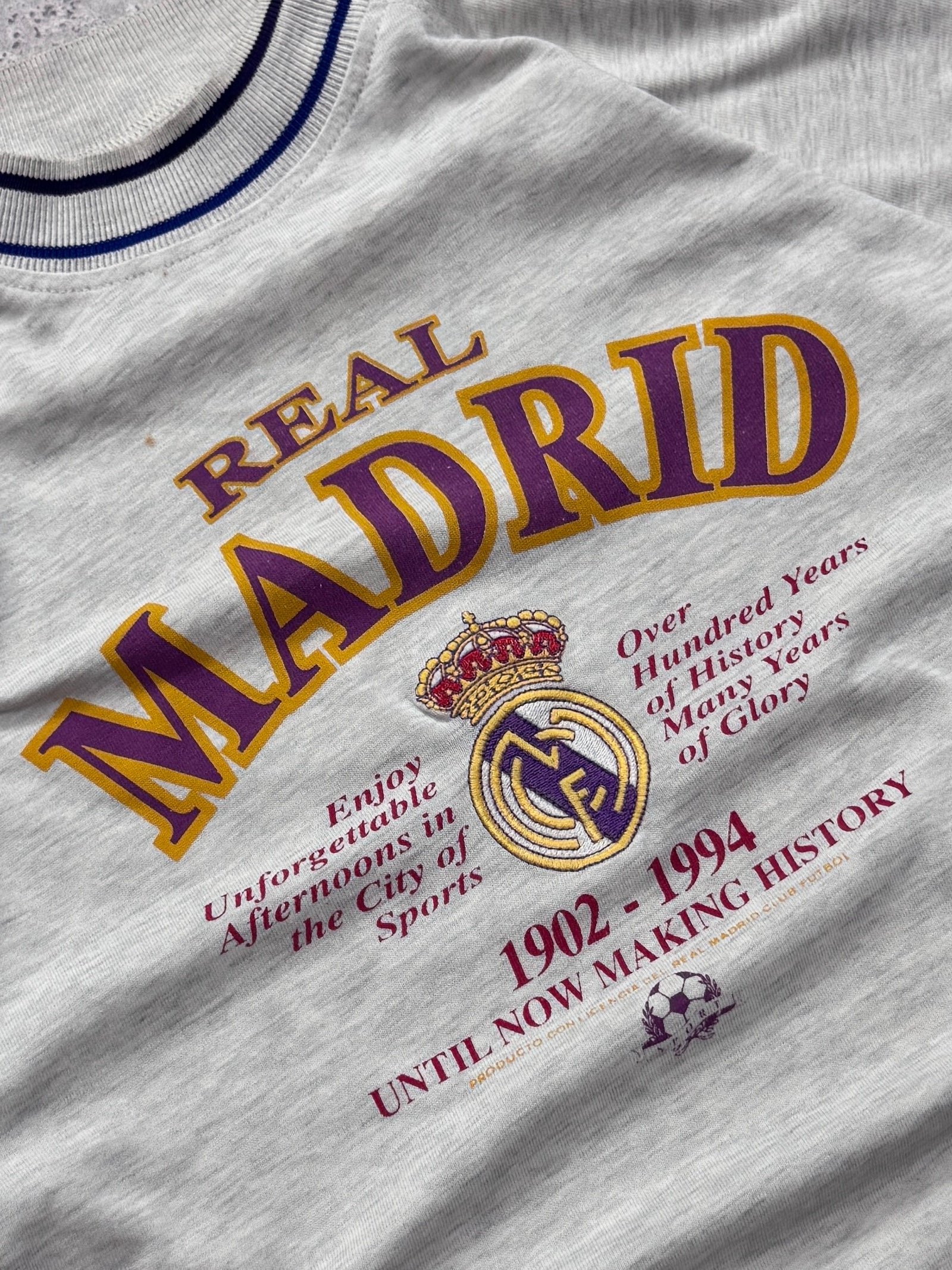 Vintage 90s Real Madrid Football Ringer Tee (M)