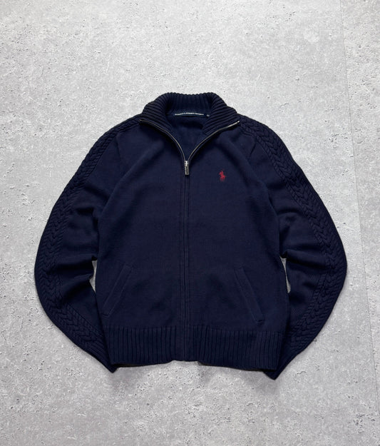 Vintage Ralph Lauren Sport Knitted Zip Up Sweater (S)