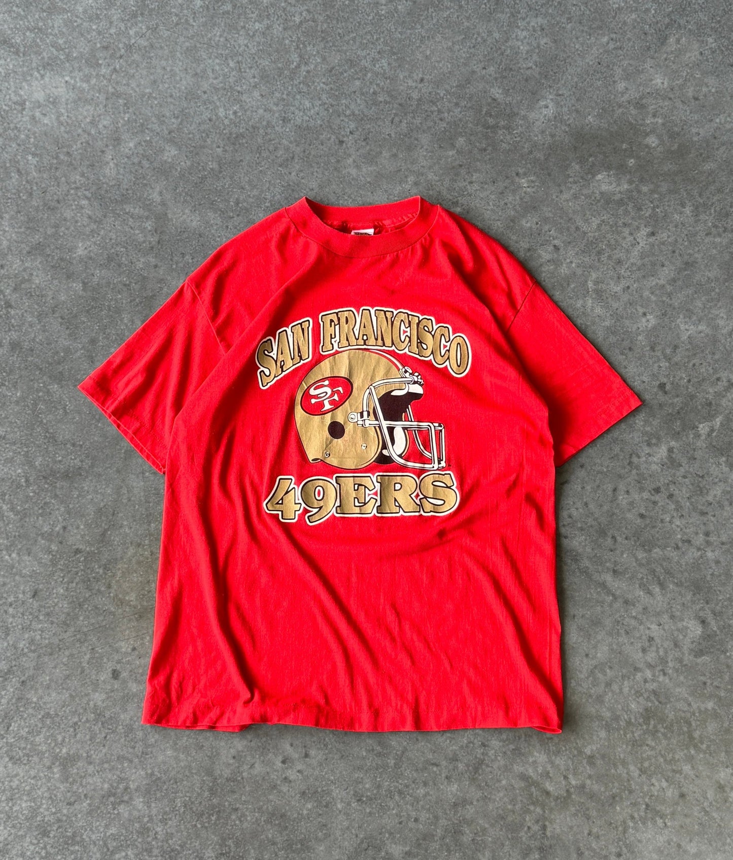 Vintage 80s San Francisco 49ers Helmet Tee (L)