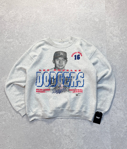 Vintage 90s Los Angeles Dodgers Hideo Nomo MLB Sweater (XL)