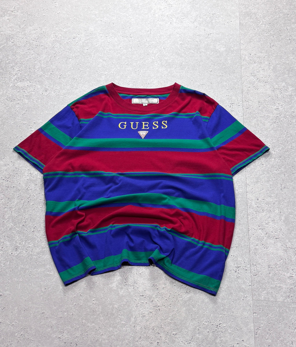 Vintage 2000s Guess Striped Tee (XL)