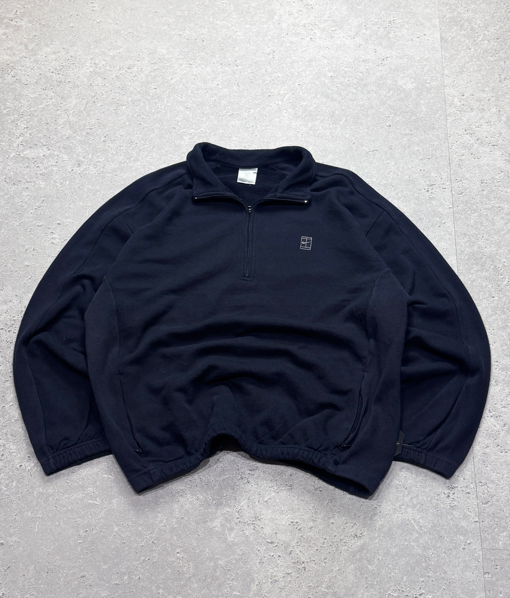 Vintage 2000s Nike Tennis Quarter Zip Sweater (L)