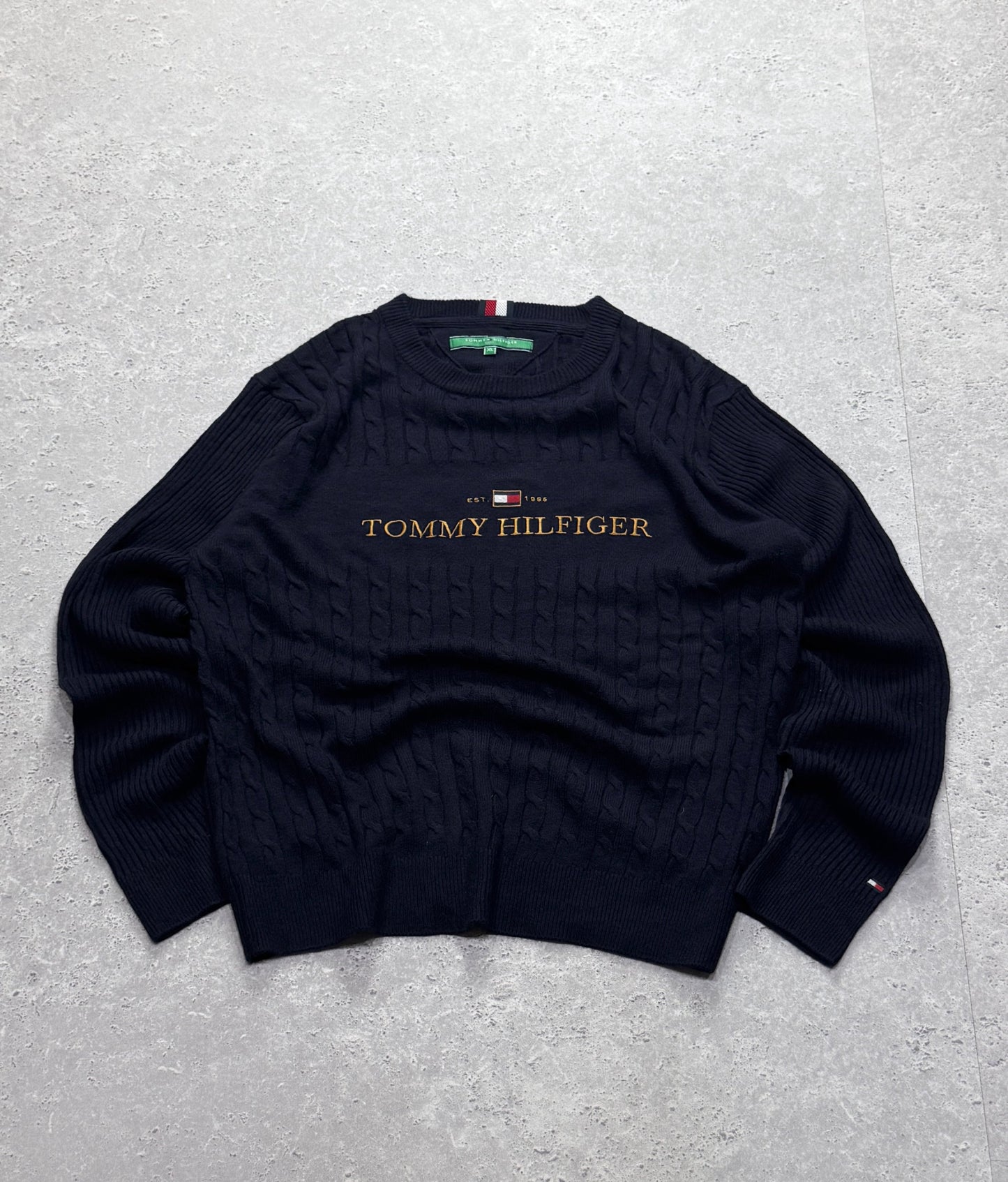 Vintage Tommy Hilfiger Embroidered Knitted Sweater (XL)