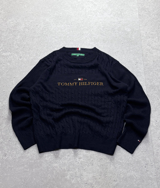 Vintage Tommy Hilfiger Embroidered Knitted Sweater (XL)