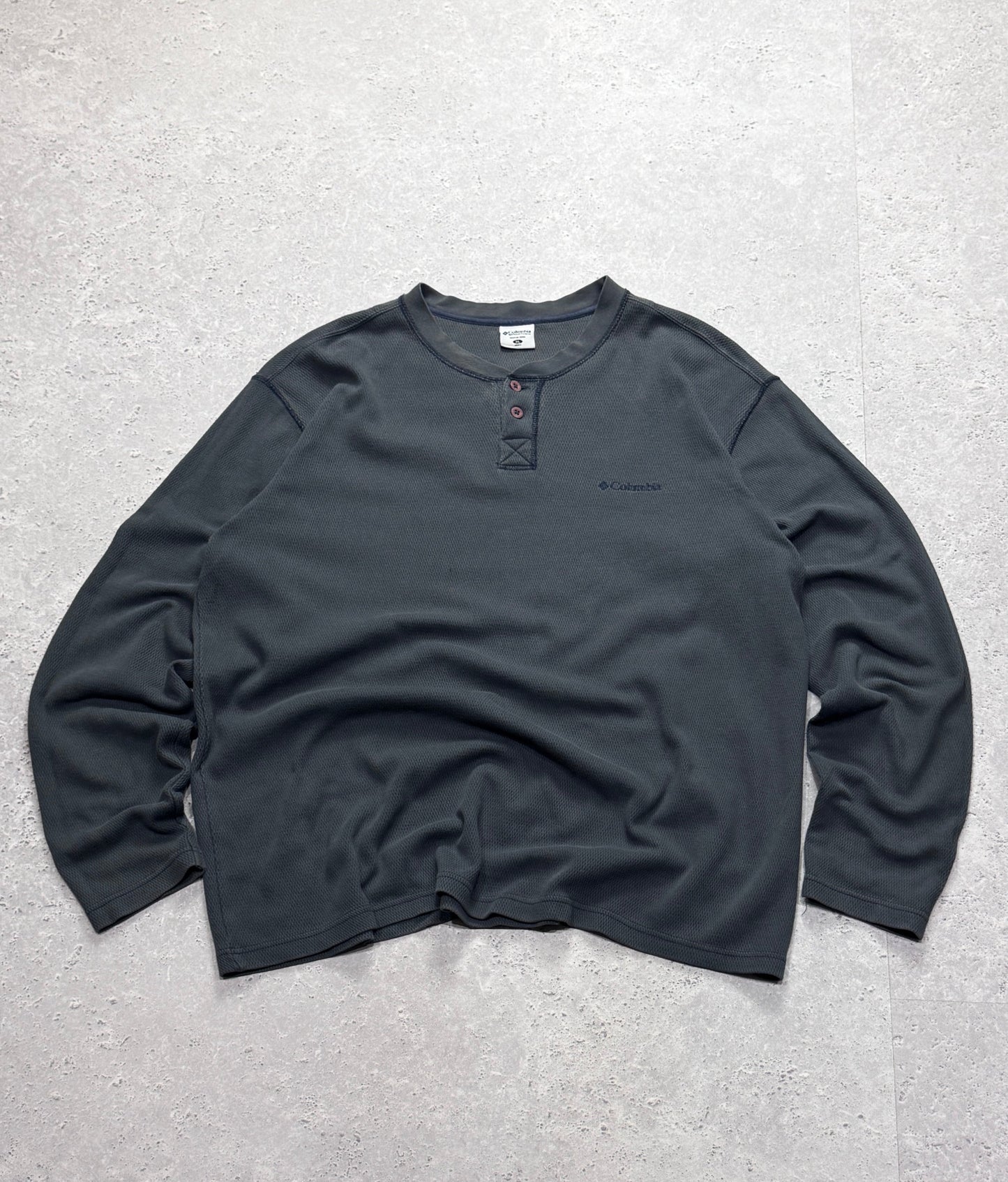 Vintage Columbia Waffle Long Sleeve Tee (2XL)