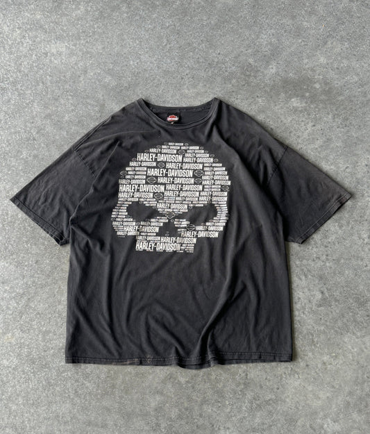 Vintage 00s Harley Davidson Skull Tee (2XL)