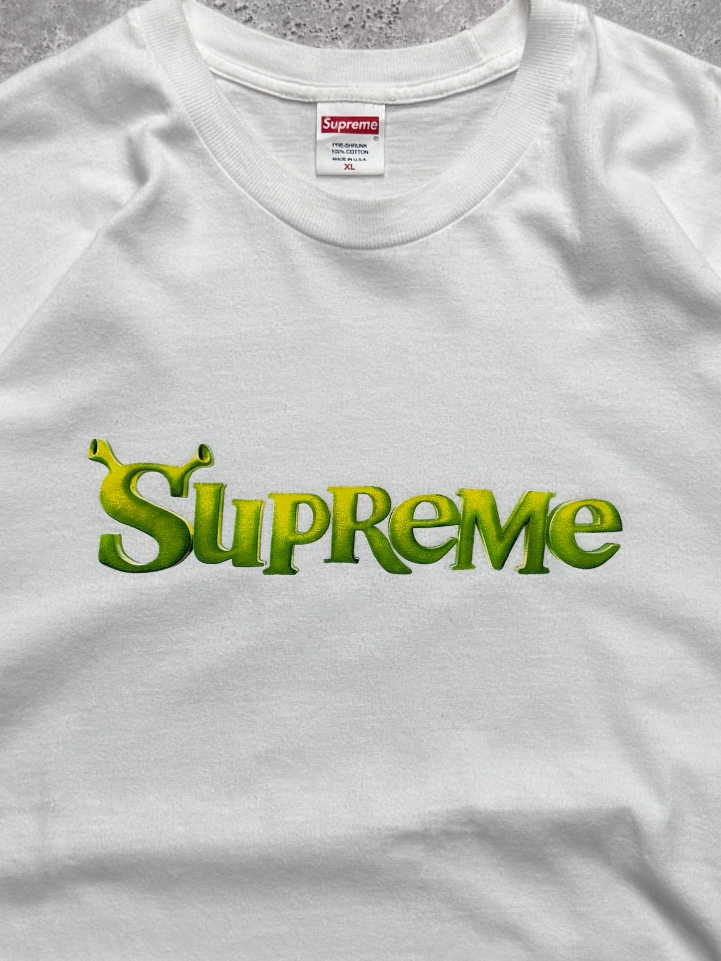Vintage Supreme X Shrek Logo Tee (XL)