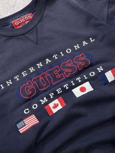 Vintage 90s Guess International Embroidered Sweater (L)