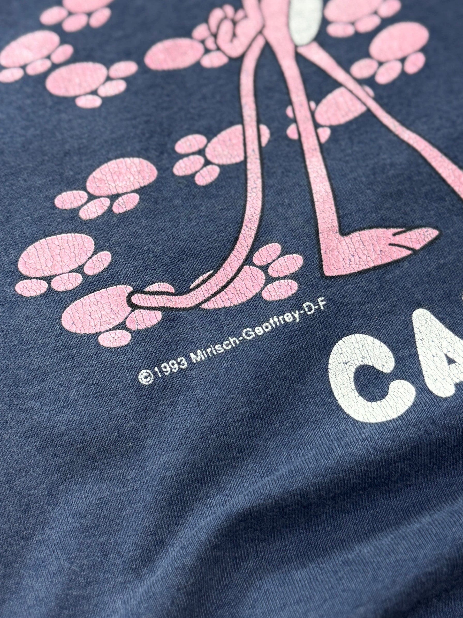 Vintage 1993 Pink Panther & Detective Cartoon Tee (M)