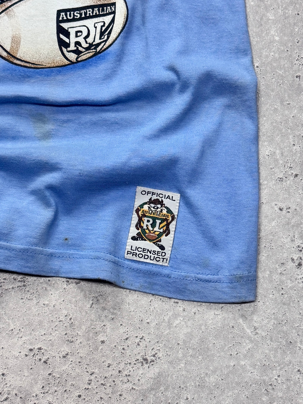 Vintage 1995 New South Wales Blues Rugby League X Taz Looney Tunes Tee (M)