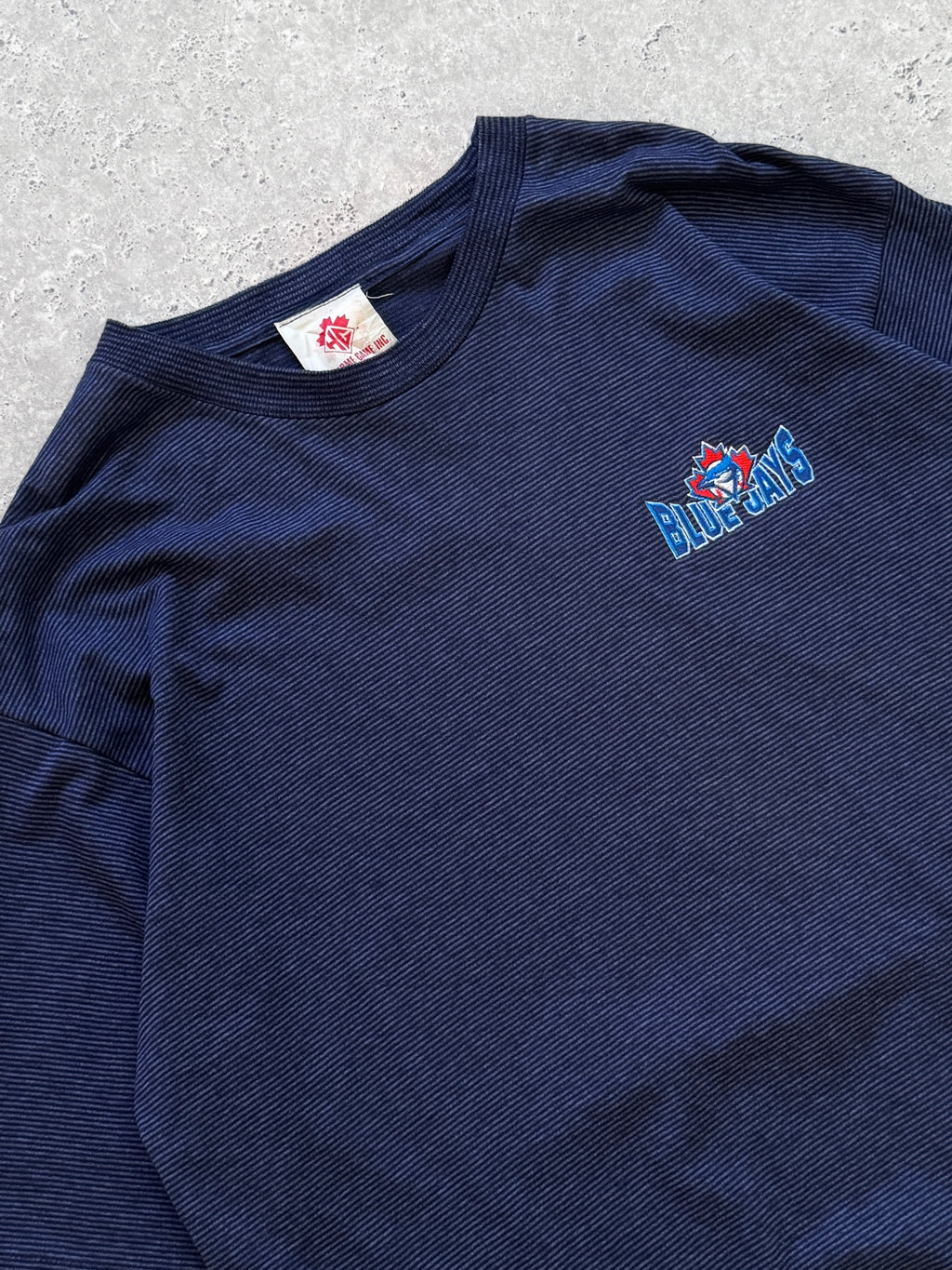 Vintage Toronto Blue Jays Striped MLB Tee (2XL)